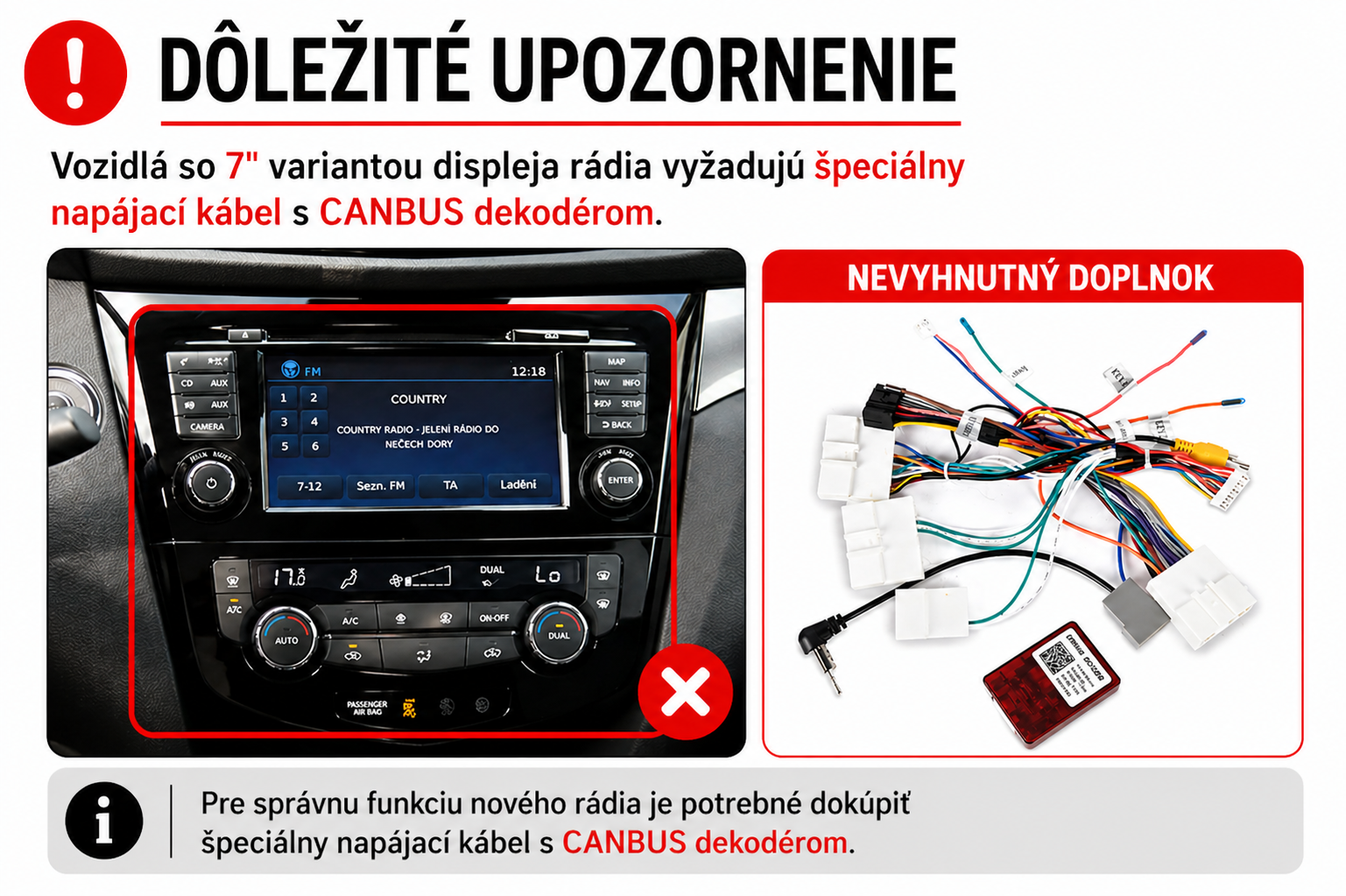SK_KOMP pro 2DIN chytré autorádio Nissan Qashqai 2 2014-2018 evtech.cz